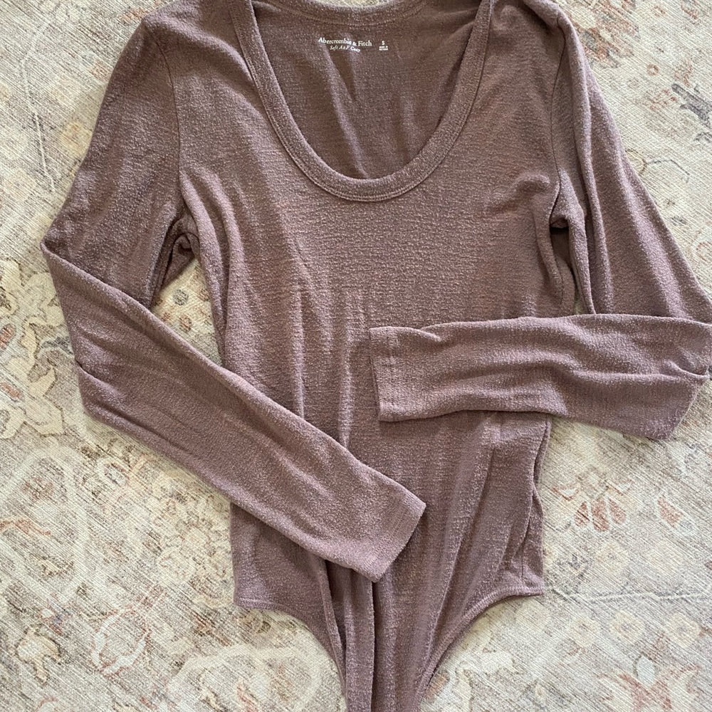 Abercrombie & Fitch Long Sleeve Brown Bodysuit
